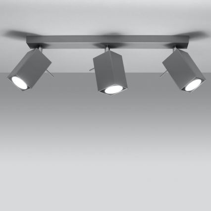 Spotlight MERIDA 3xGU10/40W/230V grå
