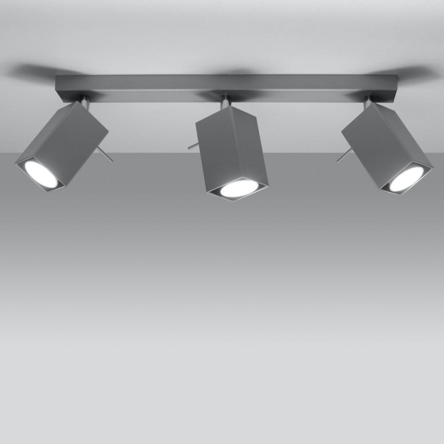 Spotlight MERIDA 3xGU10/40W/230V grå
