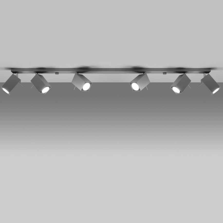 Spotlight MERIDA 6xGU10/40W/230V grå