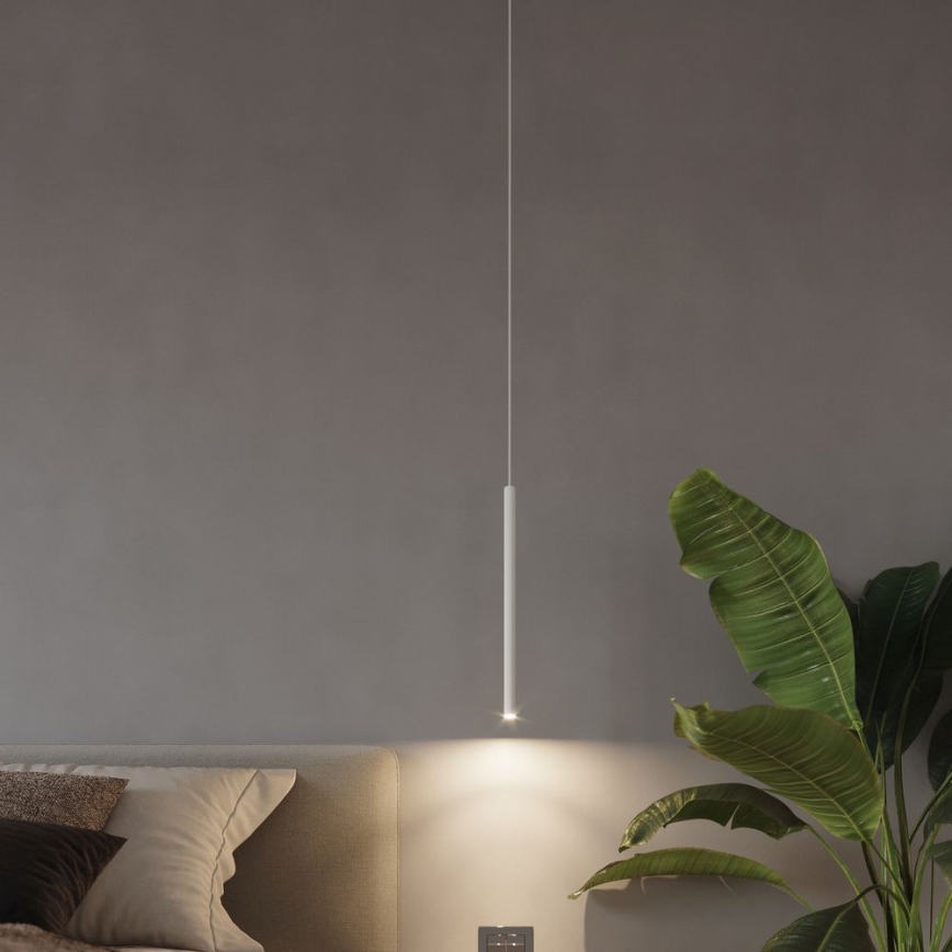 Ljuskrona med textilsladd PASTELO 1xG9/8W/230V vit