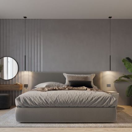 Ljuskrona med textilsladd PASTELO 5xG9/8W/230V svart