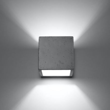 Väggspotlight QUAD 1xG9/8W/230V betong