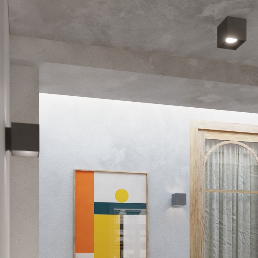 Väggspotlight QUAD 1 1xG9/8W/230V antracit