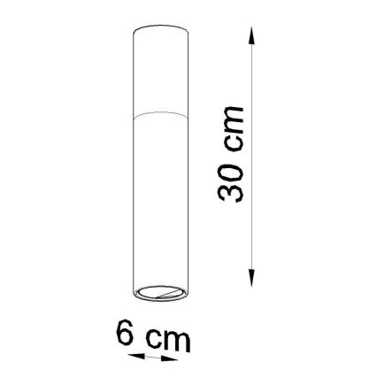 Taklampa PABLO 1xGU10/40W/230V svart/bok