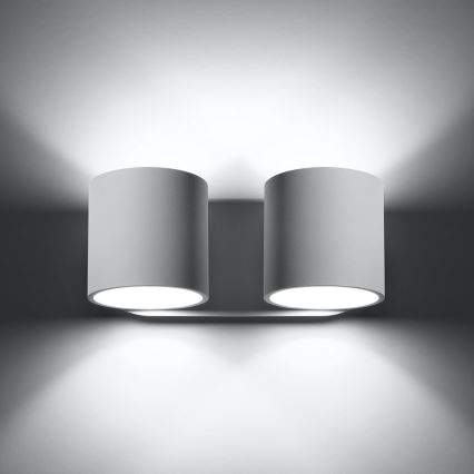 Väggmonterad spotlight ORBIS 2xG9/40W/230V vit
