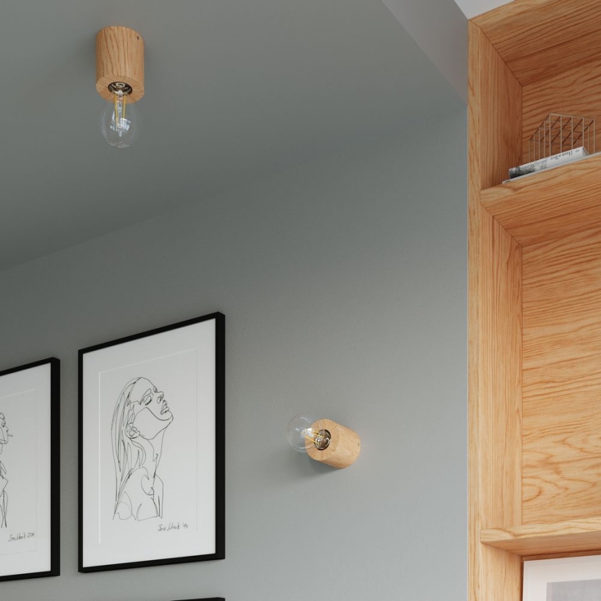 Vägglampa SALGADO 1xE27/60W/230V bok