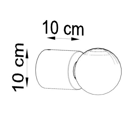 Vägglampa SALGADO 1xE27/60W/230V bok