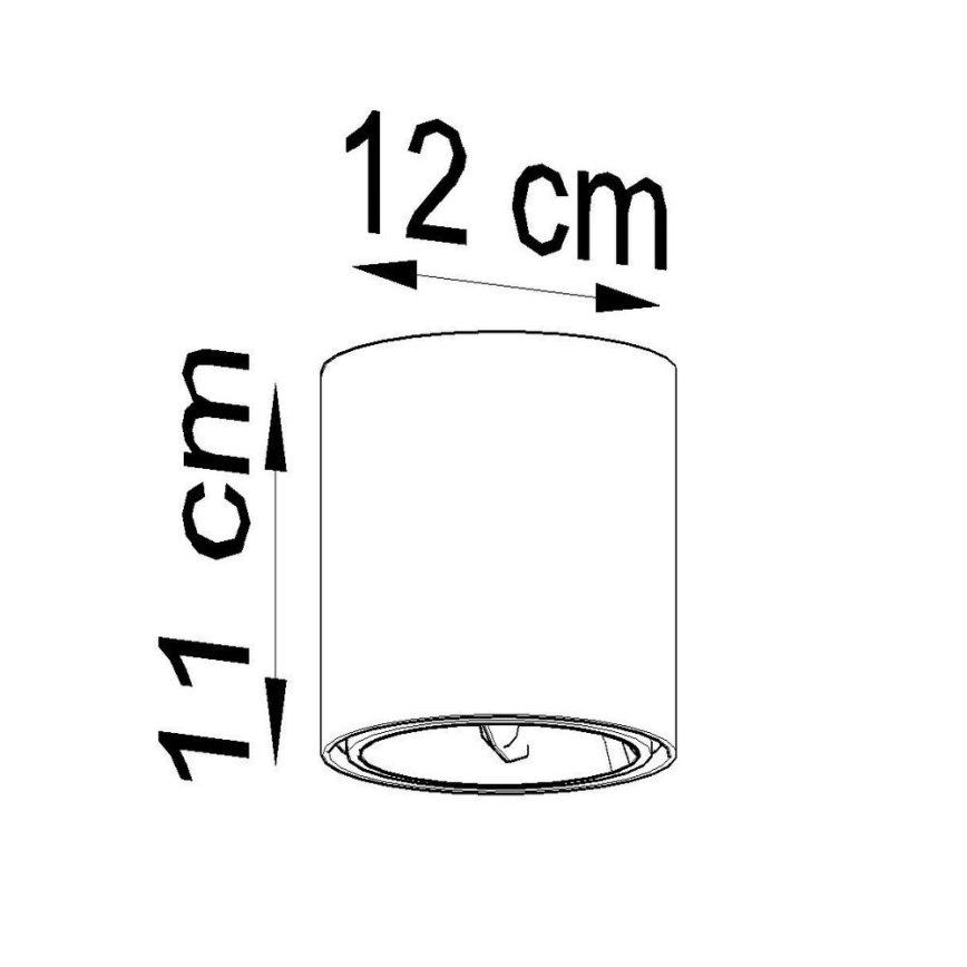 Spotlight TIUBE 1xGU10-AR111/10W/230V