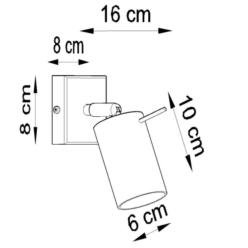 Väggspotlight RING 1xGU10/10W/230V