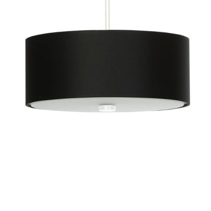 Ljuskrona med textilsladd SKALA 3xE27/60W/230V diameter 30 cm svart