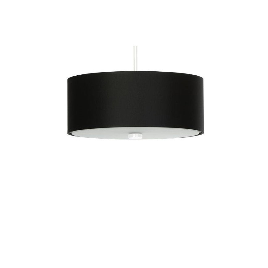 Ljuskrona med textilsladd SKALA 3xE27/60W/230V diameter 30 cm svart