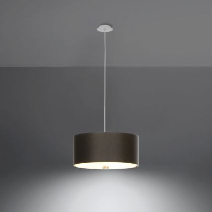 Ljuskrona med textilsladd SKALA 3xE27/60W/230V diameter 30 cm svart