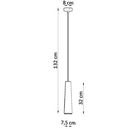 Ljuskrona med textilsladd ELECTRA 1xGU10/40W/230V