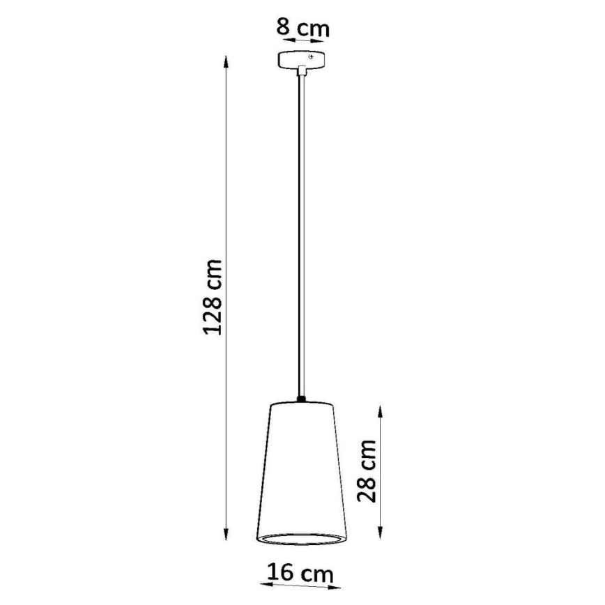 Ljuskrona med textilsladd GULCAN 1xE27/15W/230V