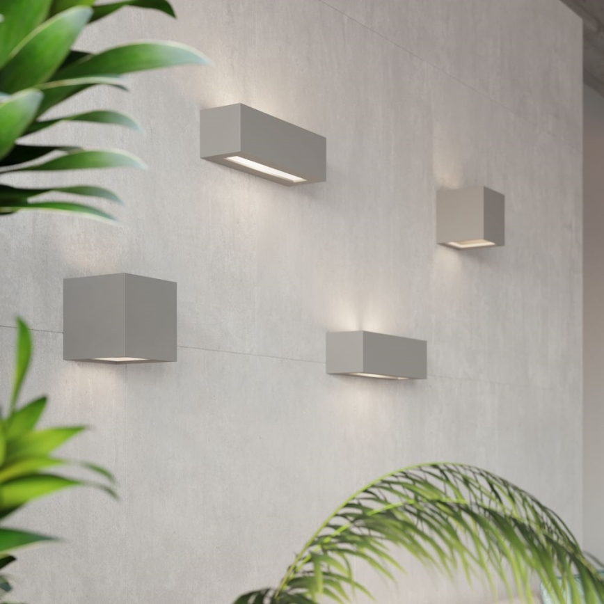 Vägglampa LEO 1xE27/60W/230V grå