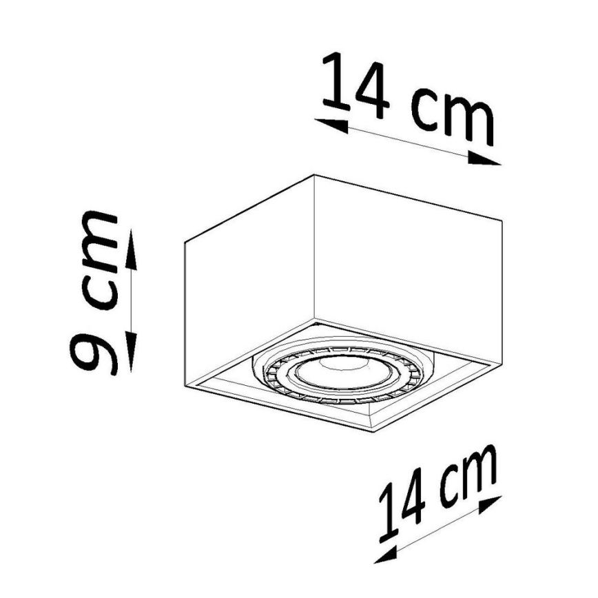 Taklampa QUATRO AR111 1xGU10/40W/230V betong