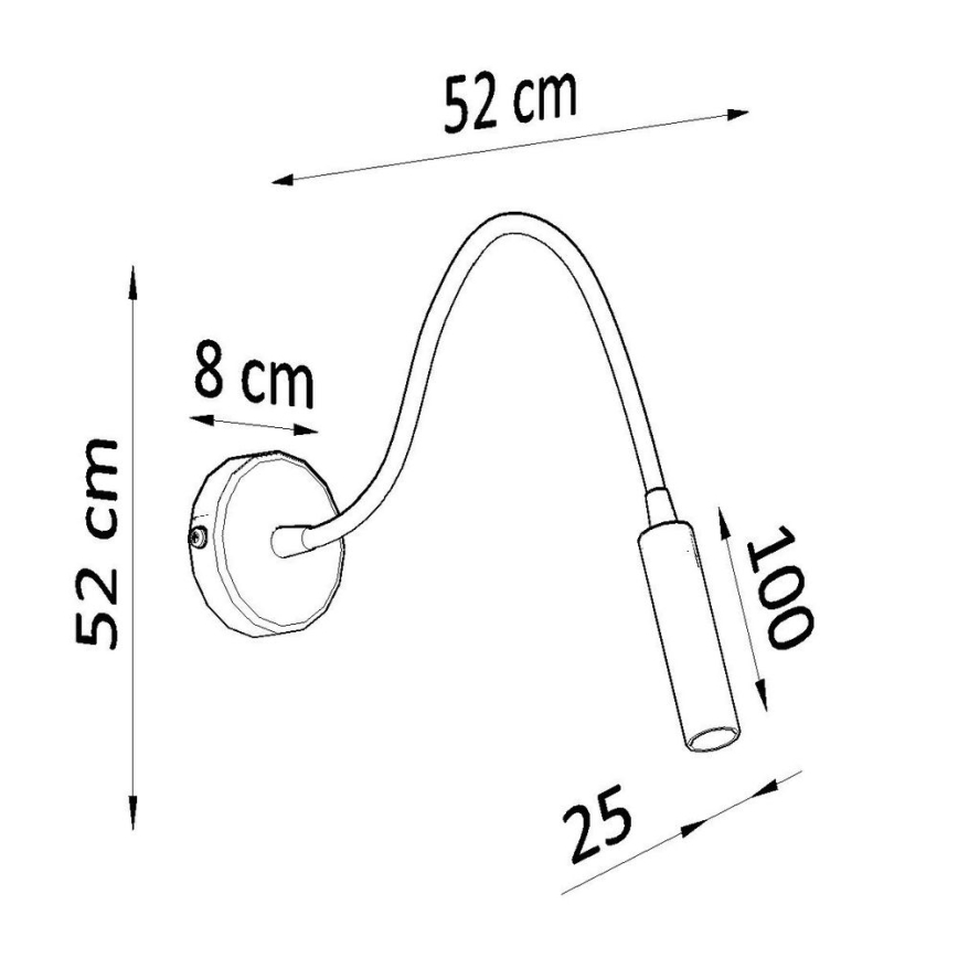 Flexibel liten lampa AXIL 1xG9/12W/230V svart