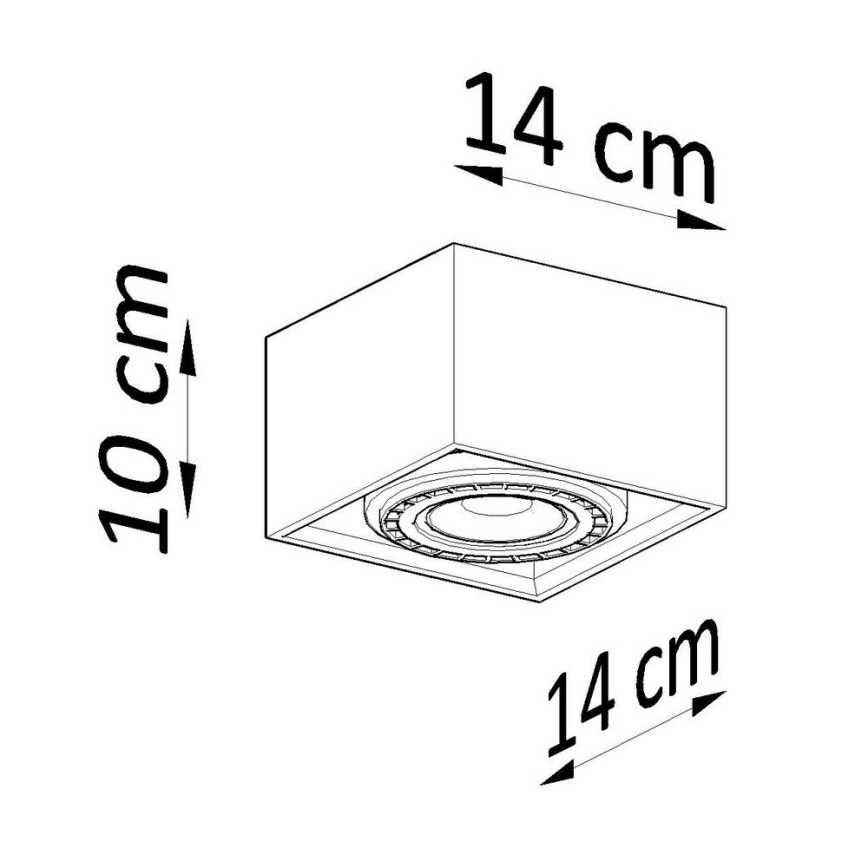 Taklampa QUATRO AR111 1xGU10/40W/230V bok