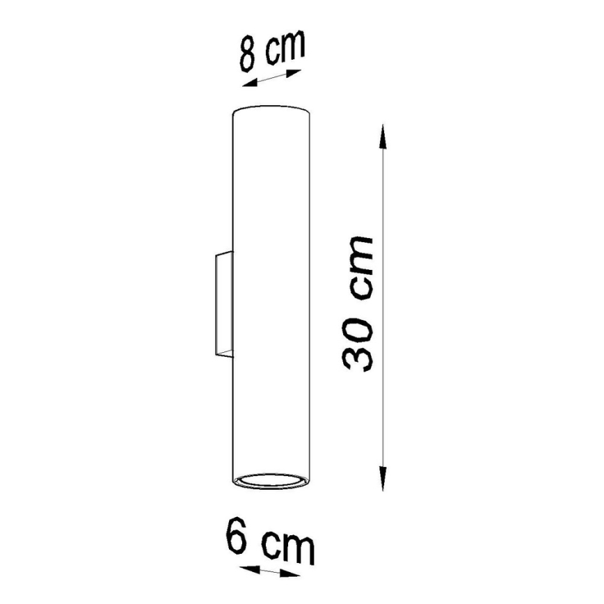 Vägglampa LOOPEZ 2xGU10/10W/230V svart/koppar