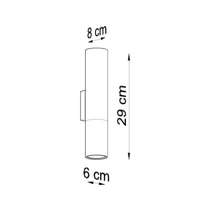 Vägglampa LOOPEZ 2xGU10/10W/230V svart/guld