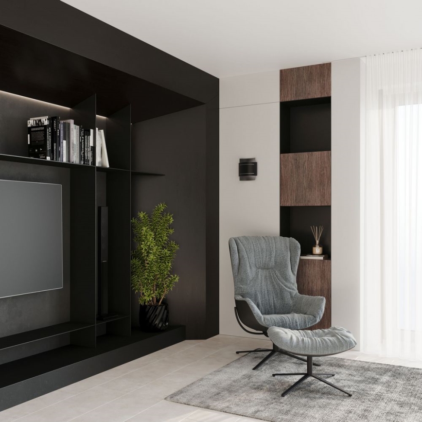 Vägglampa  HESTIA 1xG9/40W/230V svart