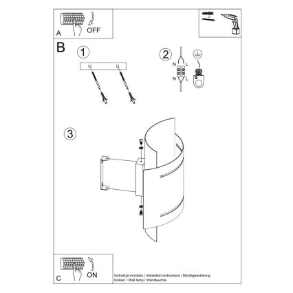 Vägglampa  HESTIA 1xG9/40W/230V svart
