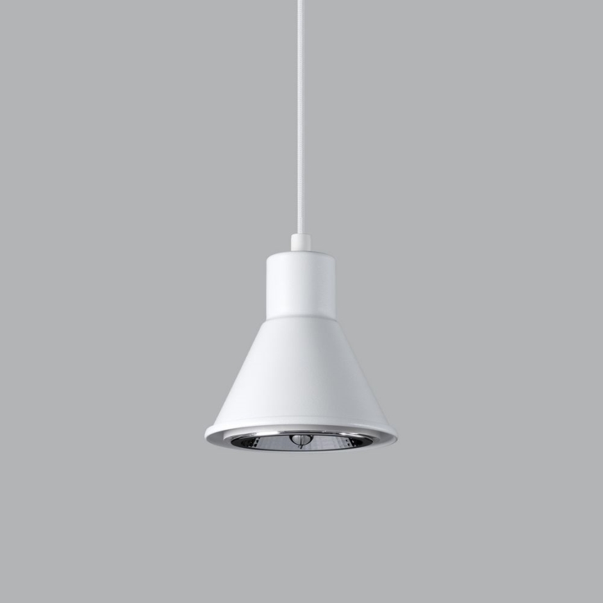 Takkkrona på ett snöre  TAZILA 1xES111/60W/230V vit