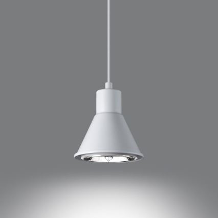 Takkkrona på ett snöre  TAZILA 1xES111/60W/230V vit