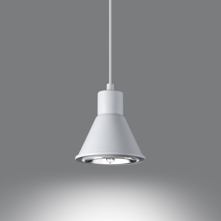 Takkkrona på ett snöre  TAZILA 1xES111/60W/230V vit