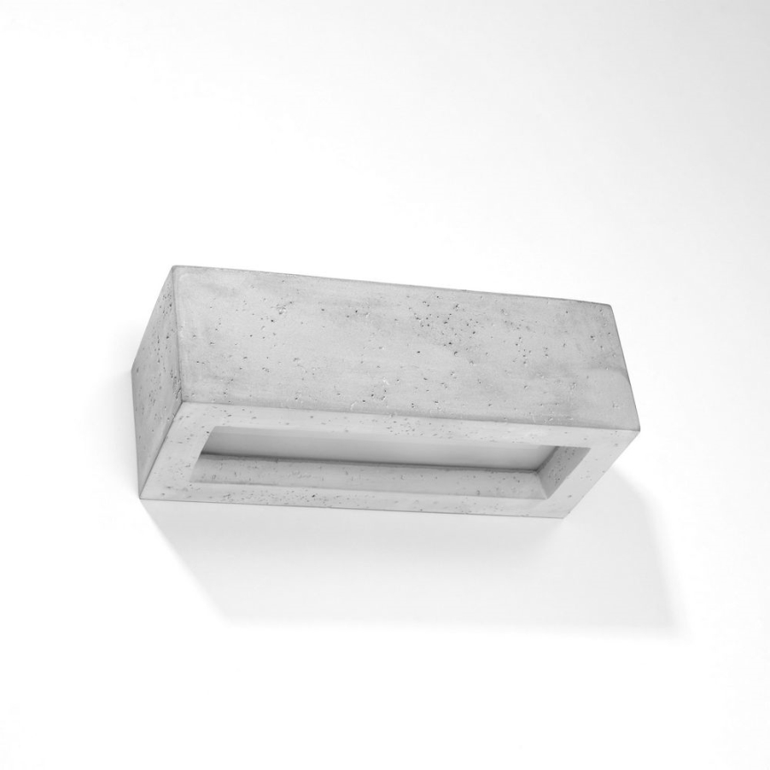Vägglampa  VEGA 1xE27/60W/230V 30 cm konkret