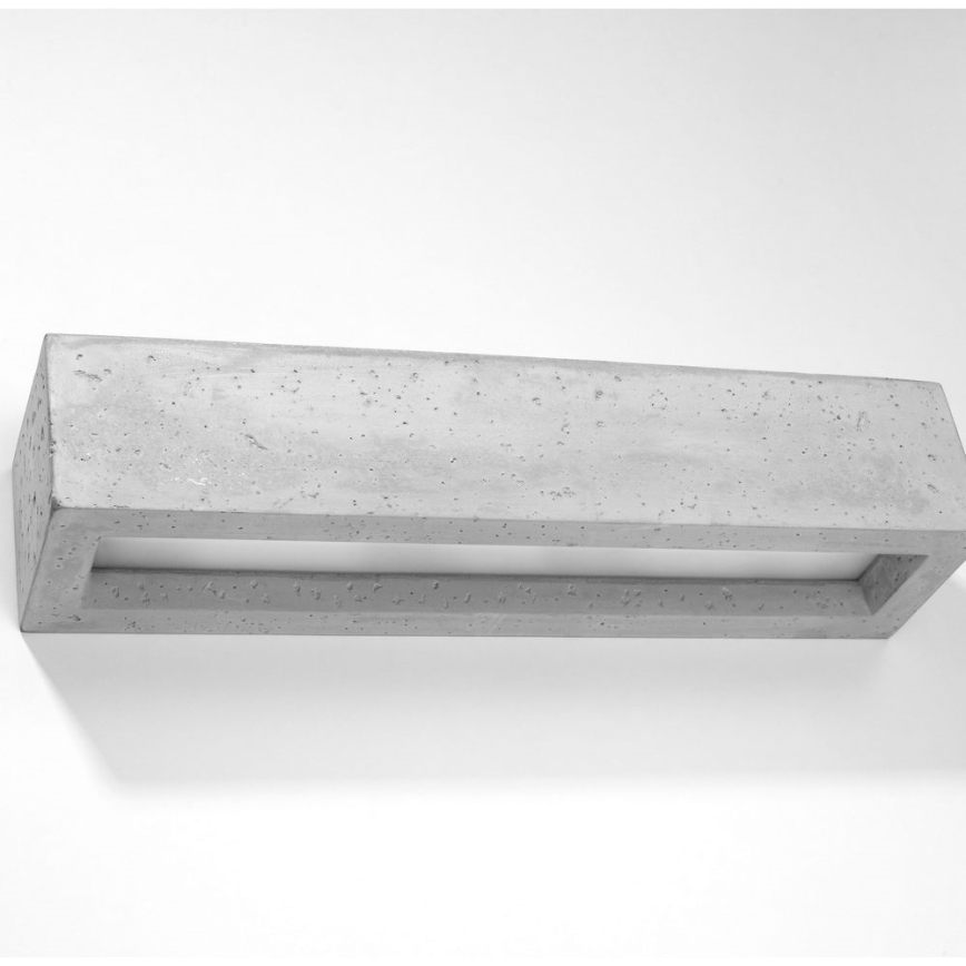 Vägglampa  VEGA 2xE27/60W/230V 50 cm konkret