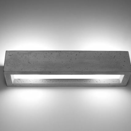 Vägglampa  VEGA 2xE27/60W/230V 50 cm konkret