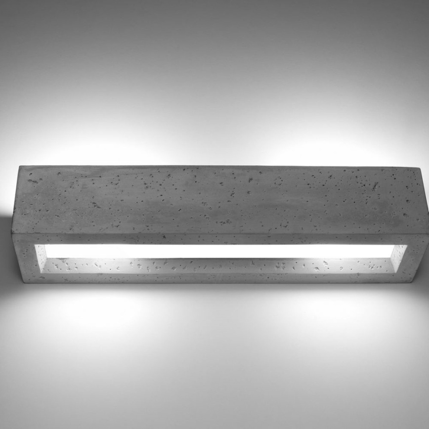 Vägglampa  VEGA 2xE27/60W/230V 50 cm konkret