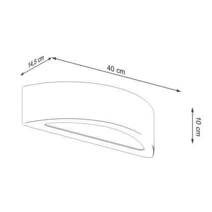 Vägglampa  ATENA 1xE27/60W/230V konkret