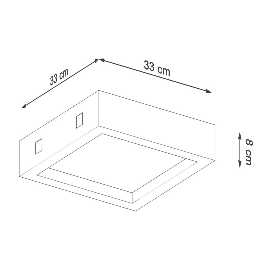 LED taklampa  RIZA LED/18W/230V konkret