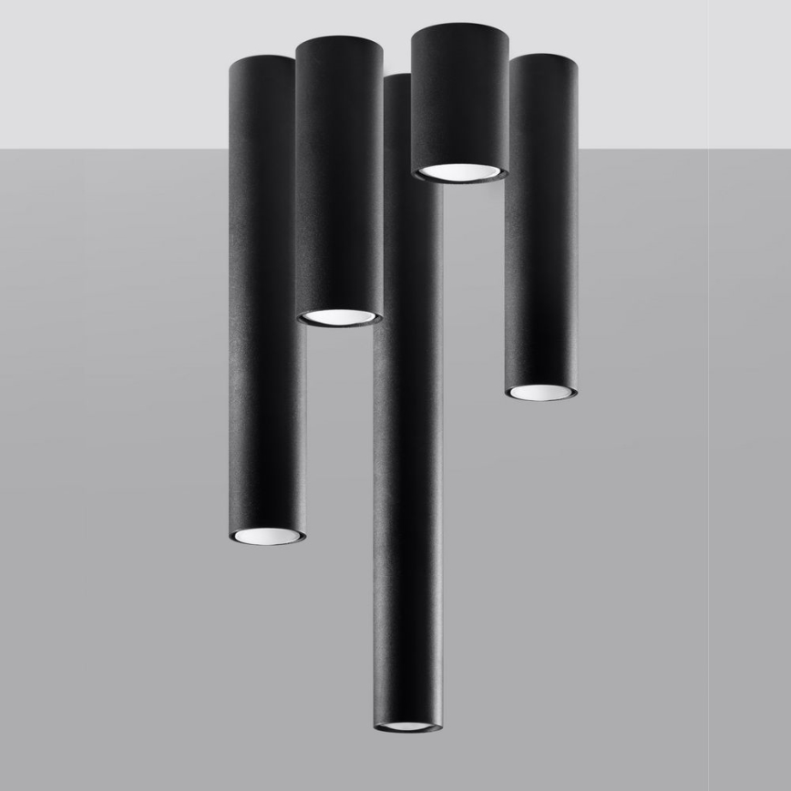 Spotlight LAGOS 1xGU10/10W/230V 10 cm svart
