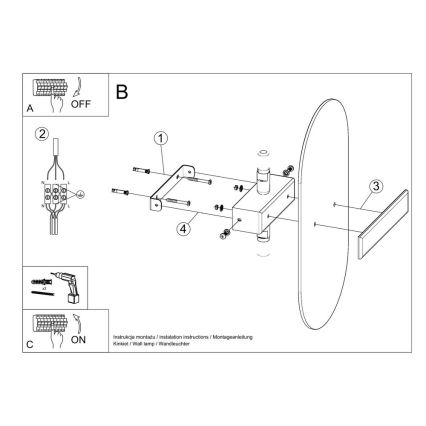 Vägglampa  SALIA 2xG9/40W/230V