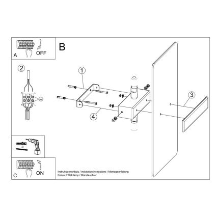 Vägglampa  AZALIA 2xG9/40W/230V