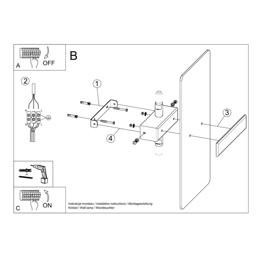 Vägglampa  AZALIA 2xG9/40W/230V