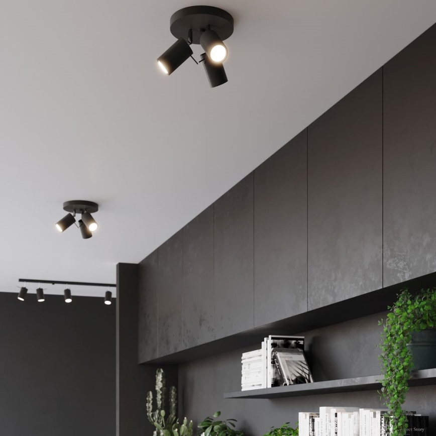 Spotlight RING 3xGU10/10W/230V svart