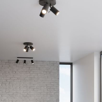 Spotlight RING 3xGU10/10W/230V svart