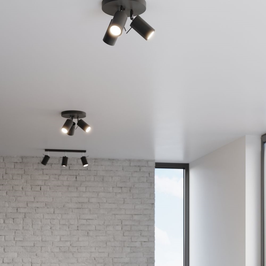 Spotlight RING 3xGU10/10W/230V svart