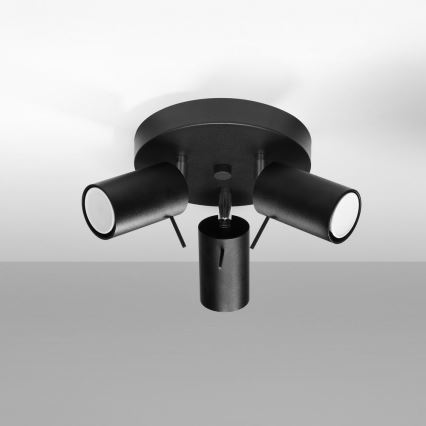 Spotlight RING 3xGU10/10W/230V svart