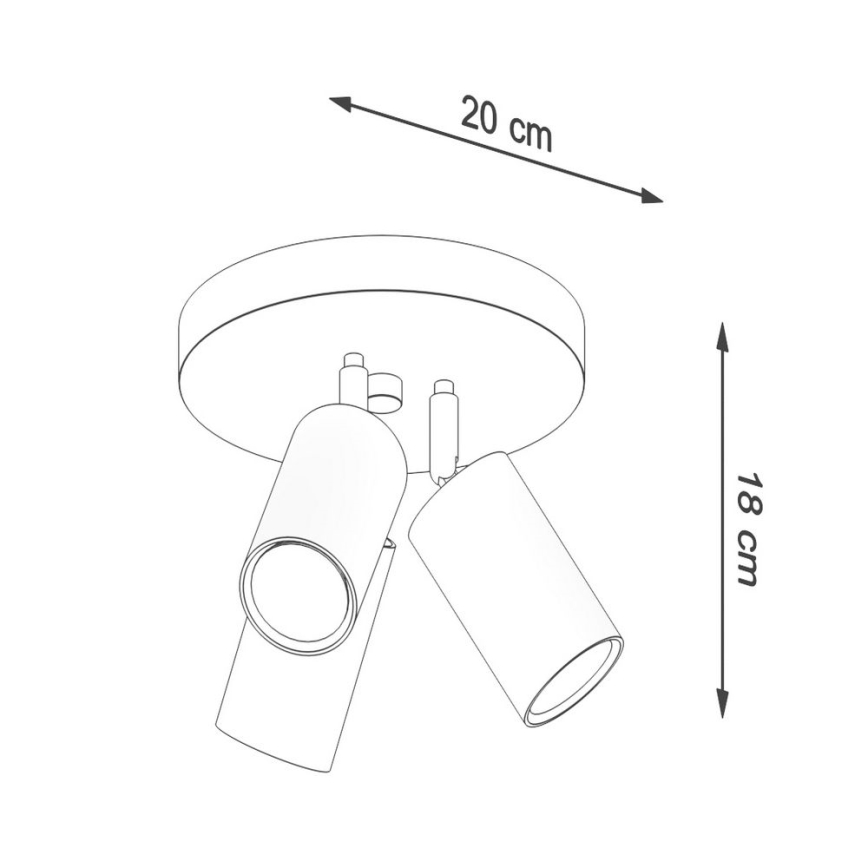 Spotlight RING 3xGU10/10W/230V svart