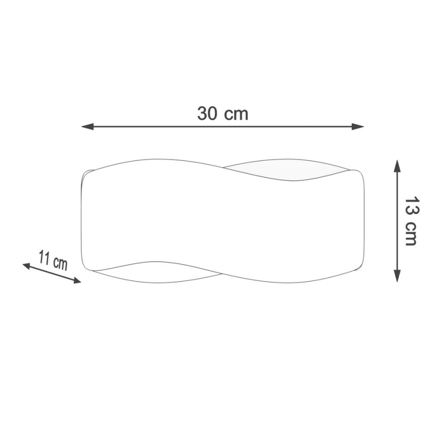 Vägglampa  TILA 1xG9/40W/230V 30 cm svart