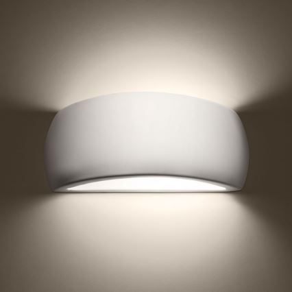 Vägglampa PONTIUS 1xG9/40W/230V glänsande vit