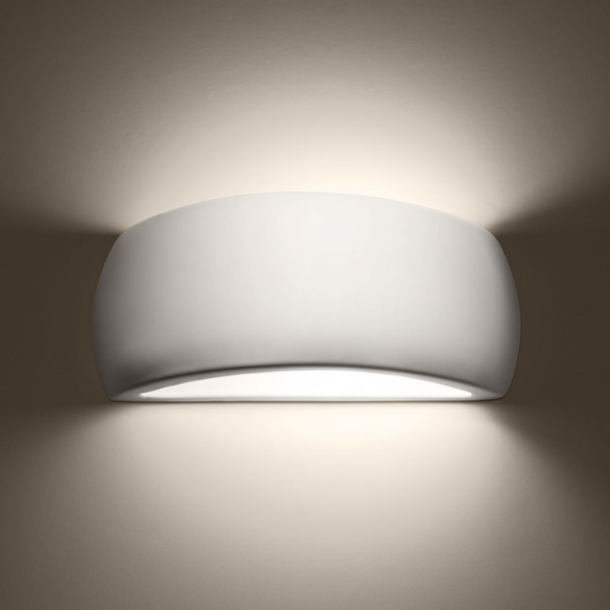 Vägglampa PONTIUS 1xG9/40W/230V glänsande vit
