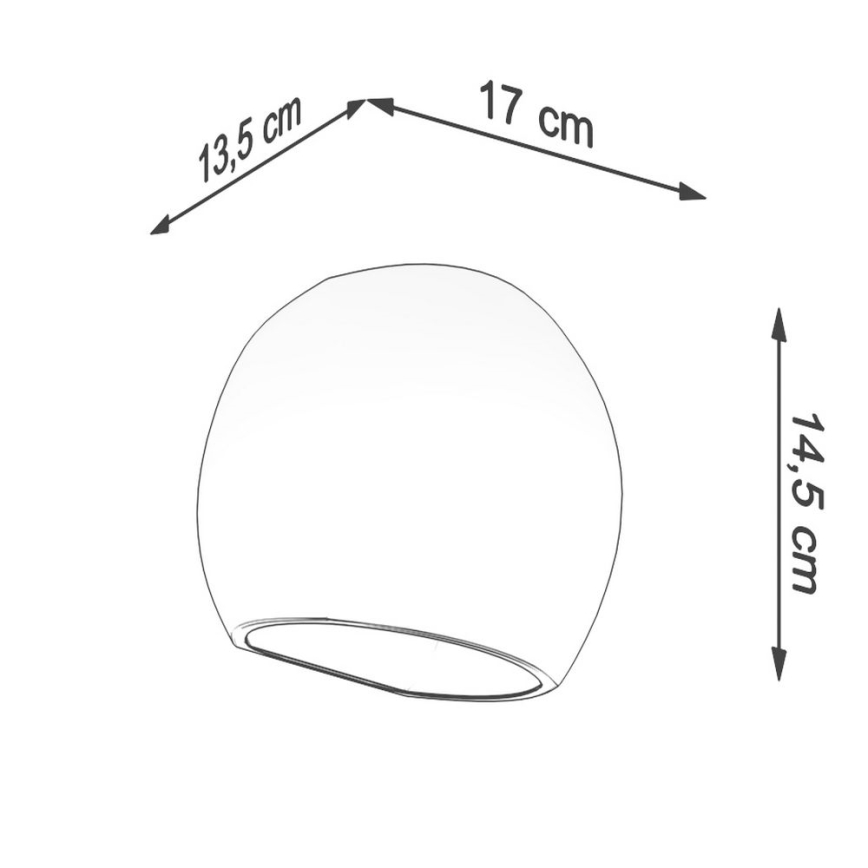 Vägglampa GLOBE 1xE27/60W/230V glänsande vit