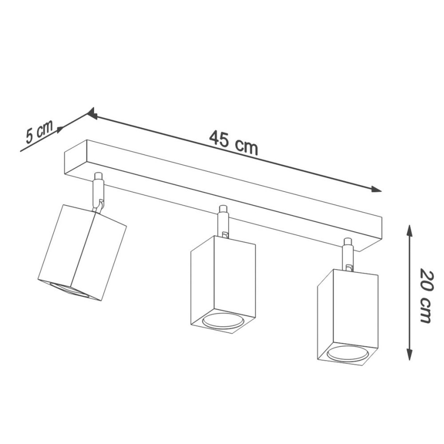Spotlight  KEKE 3xGU10/40W/230V ek