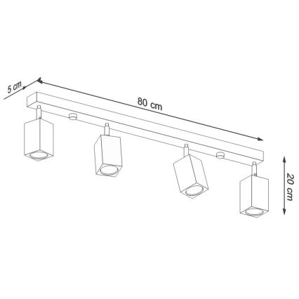 Spotlight  KEKE 4xGU10/40W/230V ek